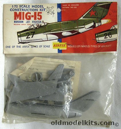 Airfix 1/72 Mig-15 - Fagot Polish or USSR Air Forces - Bagged, 1403 plastic model kit